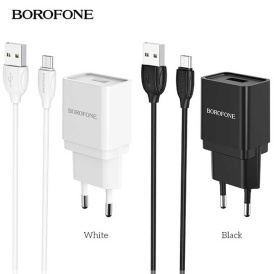 Зарядное устройство BOROFONE BA19A Nimble USB + Кабель USB-Micro, 1A