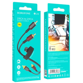 Аудио кабель BOROFONE BL13 2xRCA на 2xRCA.